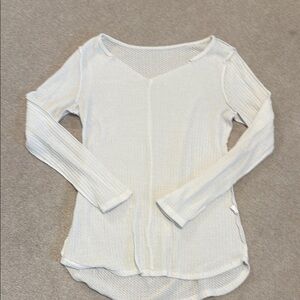 Women's White Long Sleeve Top